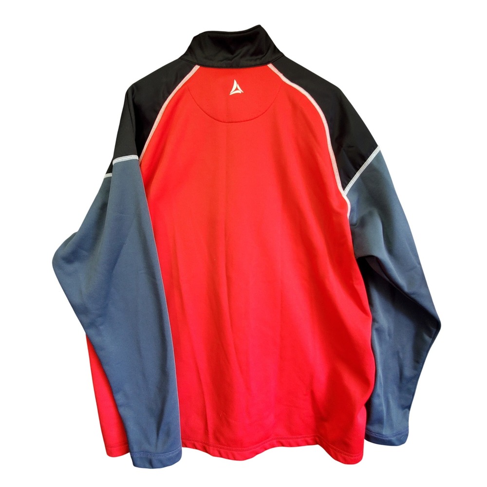 Bermuda Sands Storm Dri Mens XL Quarter Zip Pullover Red Black Grey Golf Jacket - Picture 2 of 8